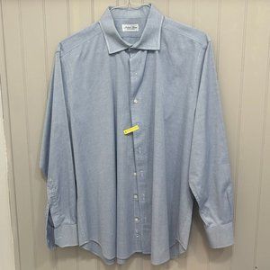 Michael Thomas mens blue dress shirt 16.5/34